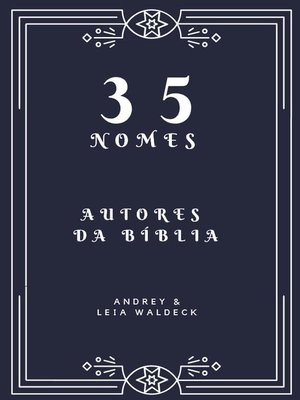 cover image of 35 nomes--Autores da Biblia